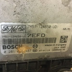 FORD FOCUS/CMAX  1.6. TDCI ECU - 7M51 12A650 UD  FREE UK DELIVERY