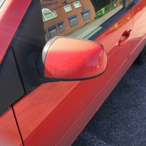 FORD FIESTA MK6.5 2008 N/S PASSENGER ELECTRIC WING MIRROR IN RED
