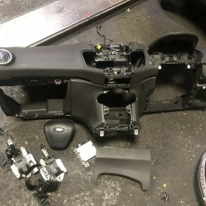 FORD FIESTA MK7.5 2013-2017 BLACK DASHBOAD PUSH BUTTON AIRBAG KIT COMPLETE  5DR