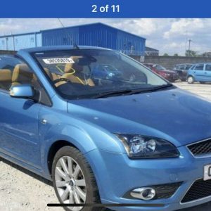 FORD FOCUS CC 2007 COMPLETE FRONT BUMPER IN METALLIC BLUE AS PICTURED