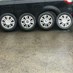 FORD C-MAX MK1 2007 SET OF 4  SPLIT 7 SPOKE GHIA ALLOYS WITH TYRES 205/55R16